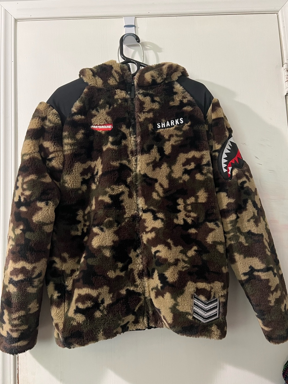 Sprayground Black Jacket with Red Label